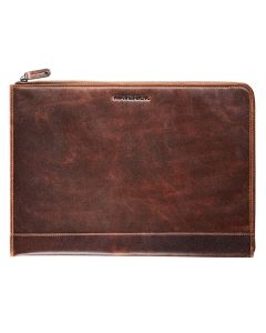 Maverick lederen laptopsleeve 15.6" bruin