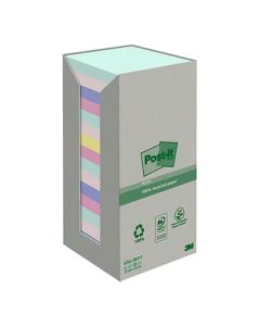 3M post-it notes 76 x 76 mm pastel 16 blokjes gerecycleerd