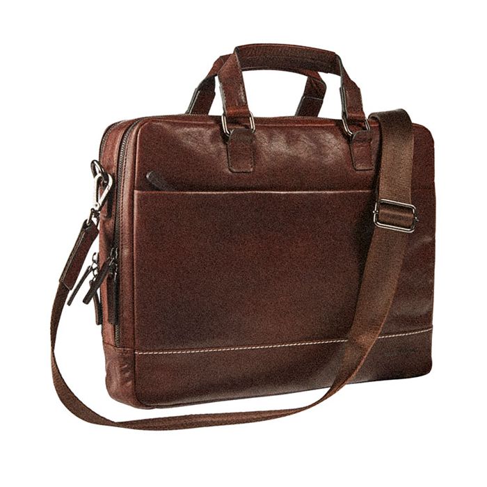 Maverick lederen business tas met laptopvak 15 6